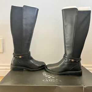 Vince Camuto Leather, Boho,Great for Riding, 9 wide calf Tall, Water Resistant,